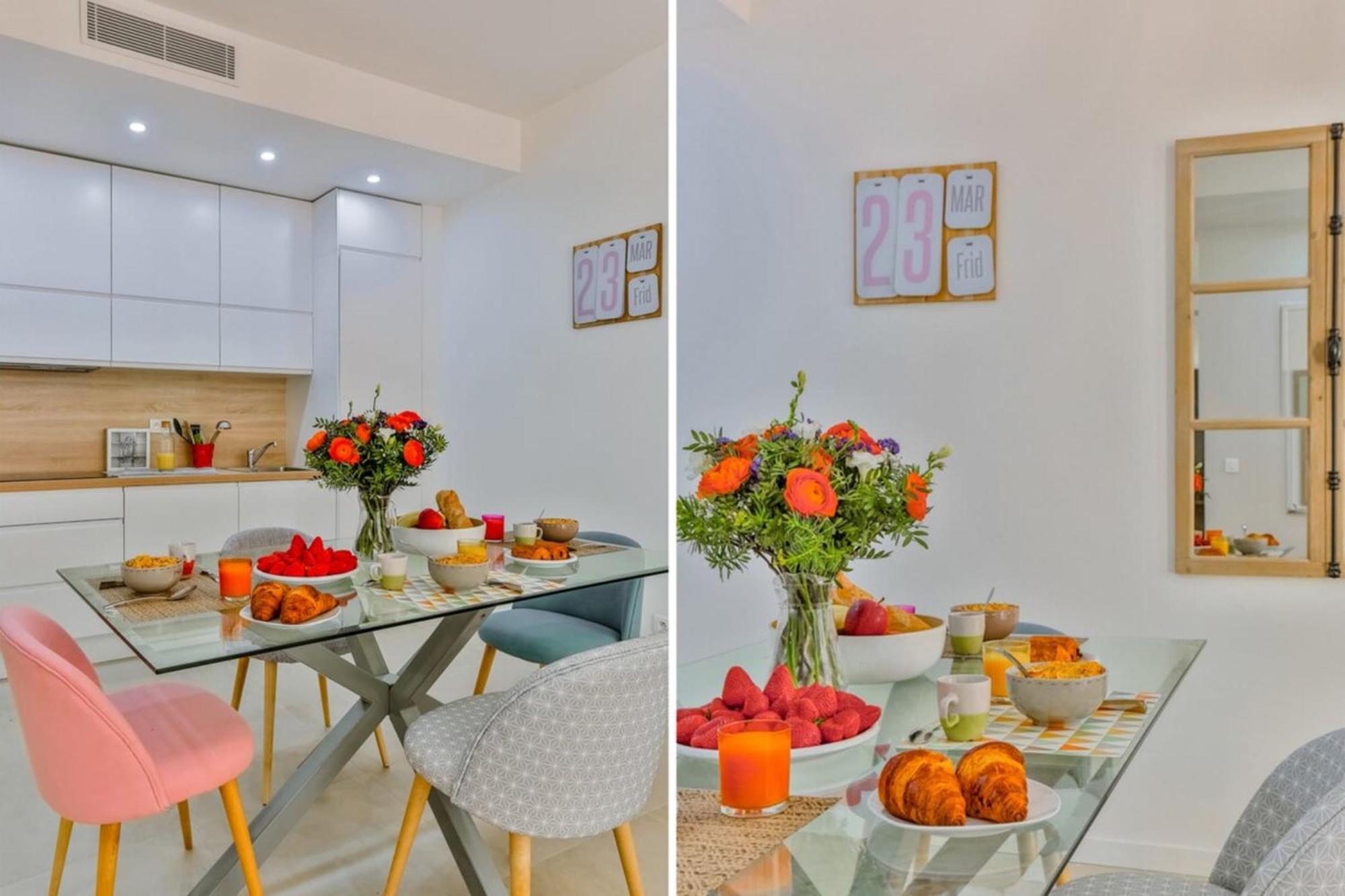 France 82 Tp -1 Min From The Sea - Terrace - Parking Apartment Nice Bagian luar foto